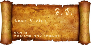 Hauer Vivien névjegykártya